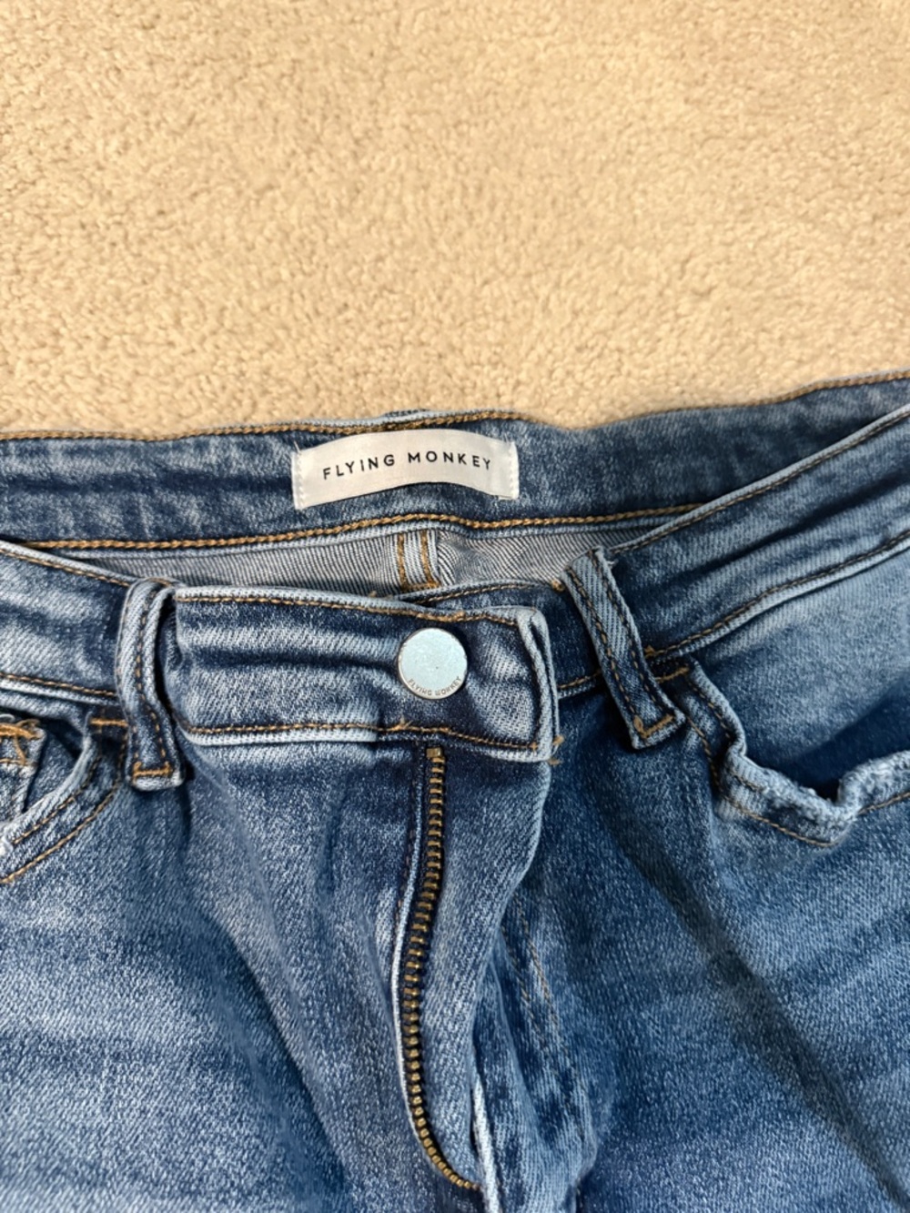 Flying Monkey High-Rise Light Blue Denim Jeans